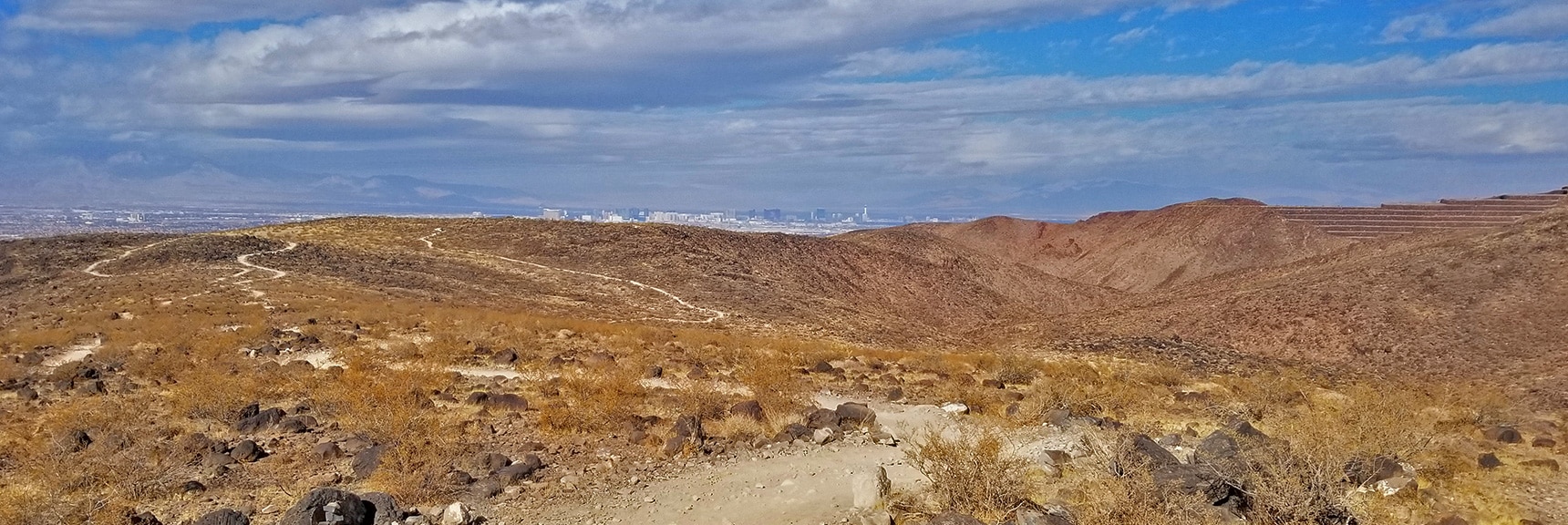 Network of Trails in the Hills Above Anthem and the Las Vegas Valley | McCullough Hills Trail in Sloan Canyon National Conservation Area, Nevada