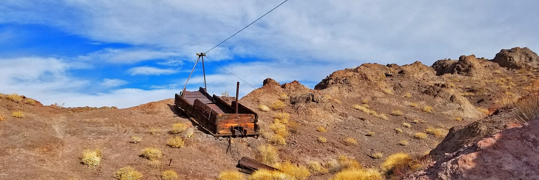 Old Mining Container on Pulley | Arizona Hot Spring | Liberty Bell Arch | Lake Mead National Recreation Area, Arizona