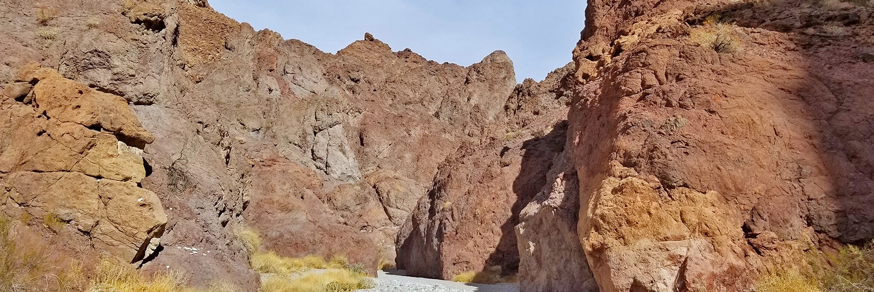 Continuing to Wind Down White Rock Canyon. Fine Deep Gravel Surface. | Arizona Hot Spring | Liberty Bell Arch | Lake Mead National Recreation Area, Arizona