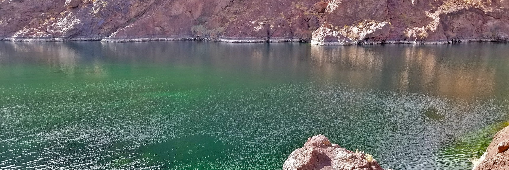 Peaceful, Turquoise Colorado River. Water Supply to Southwest U.S. | Arizona Hot Spring | Liberty Bell Arch | Lake Mead National Recreation Area, Arizona
