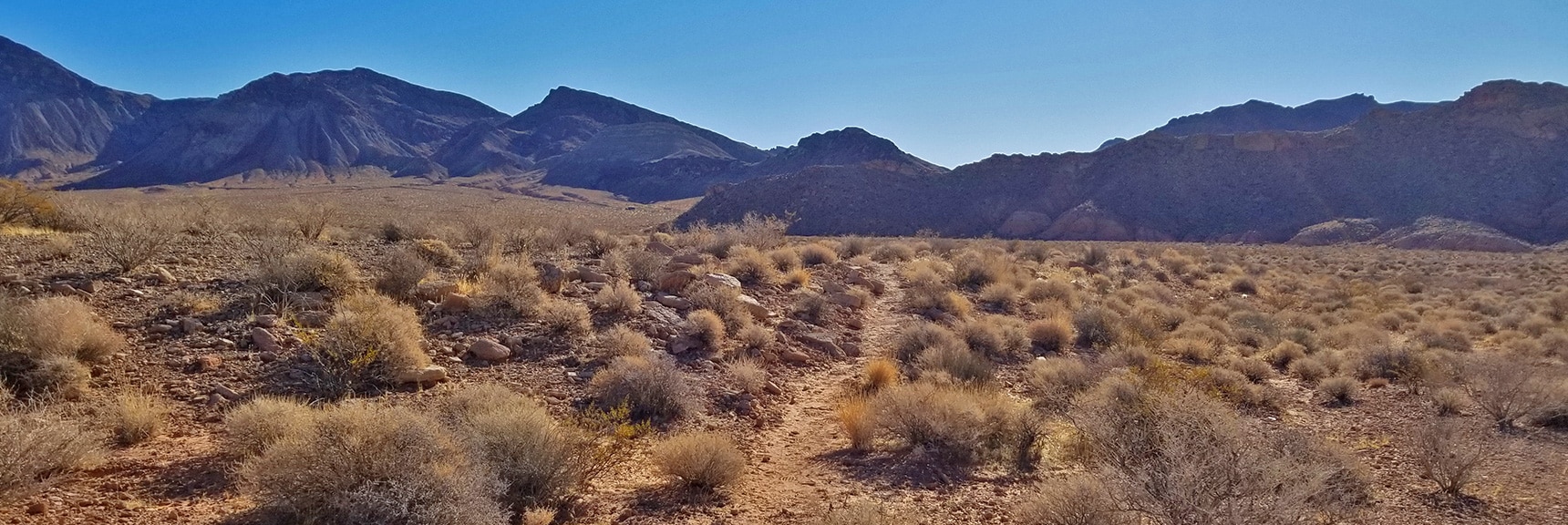 Bowl of Fire Trail in Excellent Condition, Looking Back Toward Trailhead | Bowl of Fire, Lake Mead National Recreation Area, Nevada