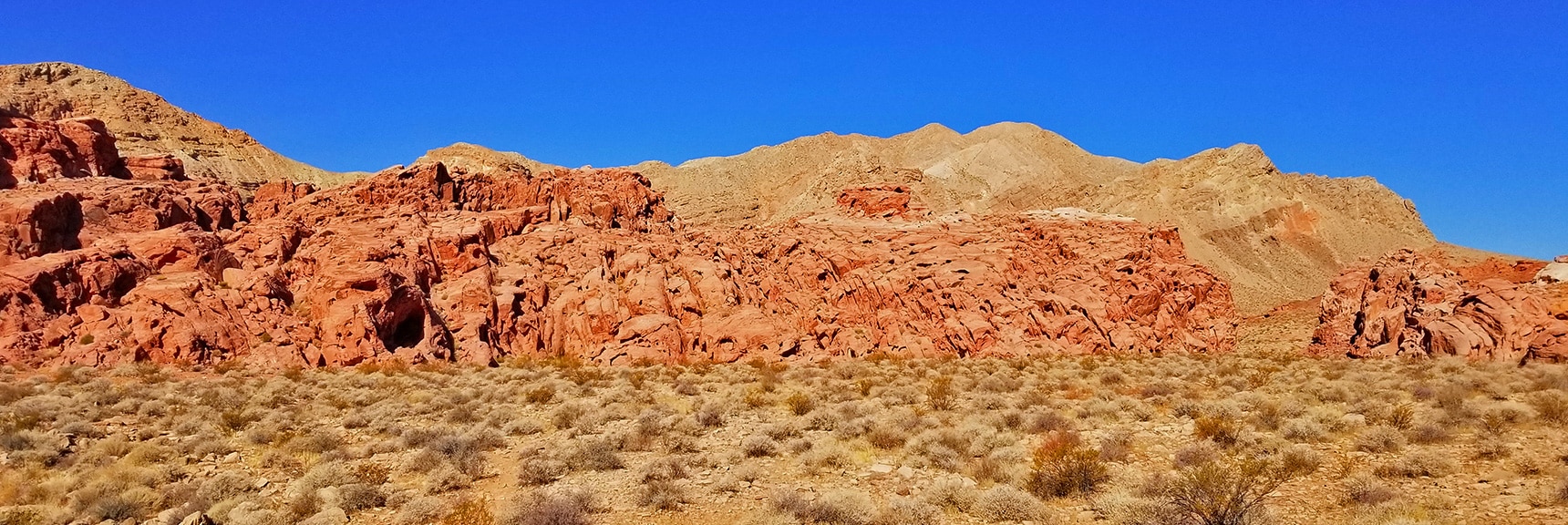 View Toward Northern End of Bowl of Fire, Backdrop Muddy Mountains | Bowl of Fire, Lake Mead National Recreation Area, Nevada