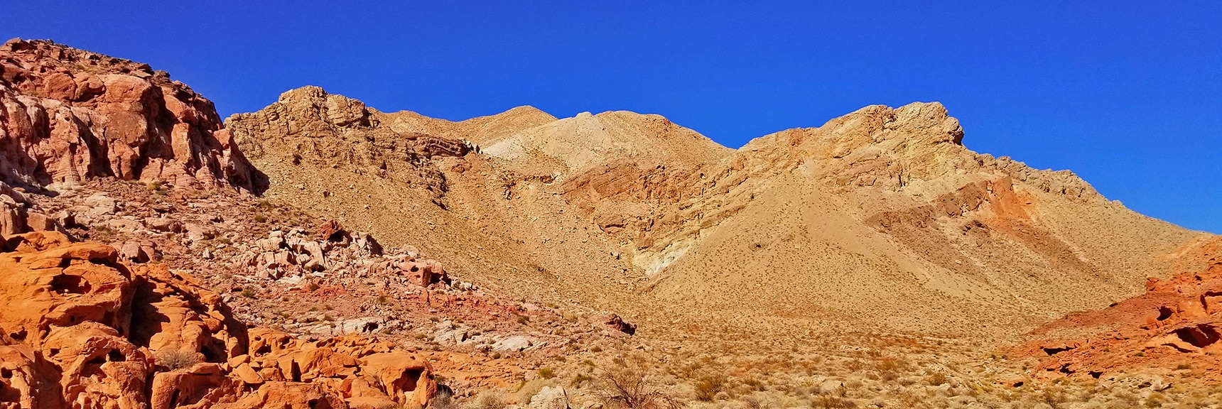Northern End of the Bowl of Fire: Muddy Mountains, Possible Entrance to Anniversary Narrows Slot Canyon | Bowl of Fire, Lake Mead National Recreation Area, Nevada