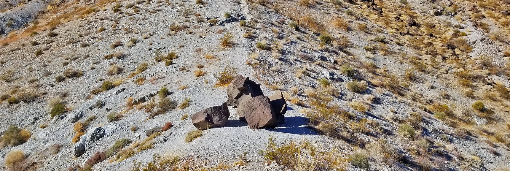 "Funny Rocks" on Fortification Hill Trail. They Fell to this Point from Above? | Fortification Hill | Lake Mead National Recreation Area, Arizona