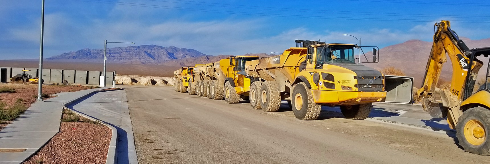 Construction Equipment at the North End of Durango Road at Tule Springs Fossil Beds | Snapshot of Las Vegas Northern Growth Edge on January 3, 2021