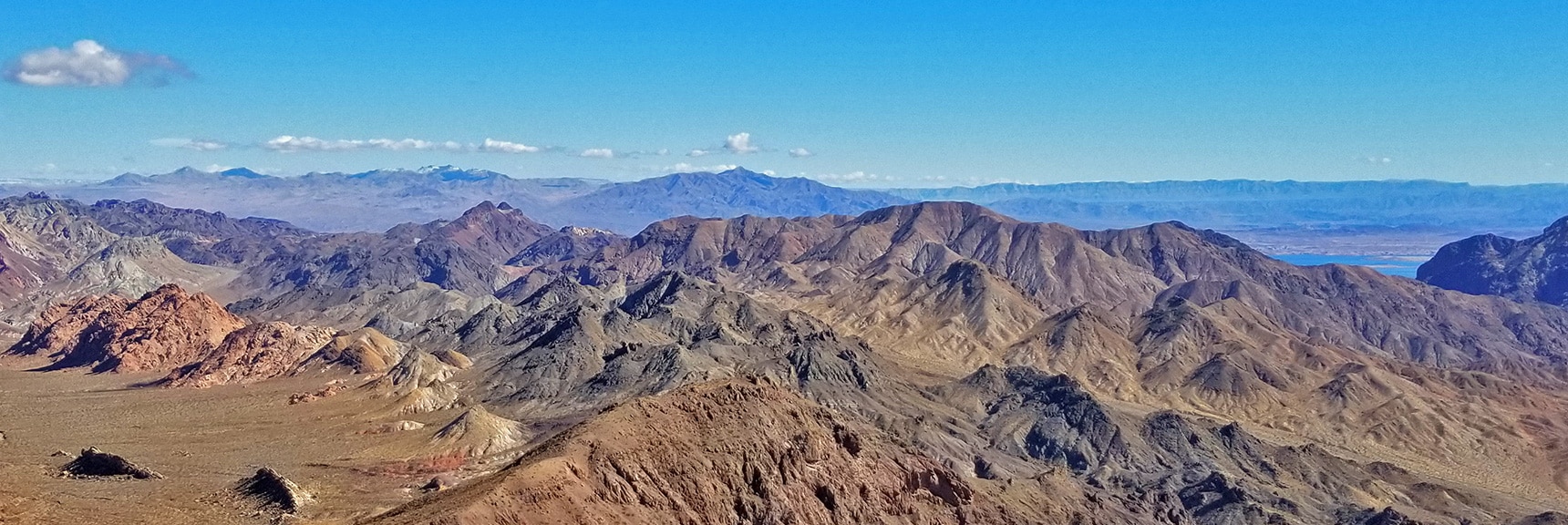 Virgin Mts?, Jimbilnan Wilderness? in Far Background | Hamblin Mountain, Lake Mead National Conservation Area, Nevada