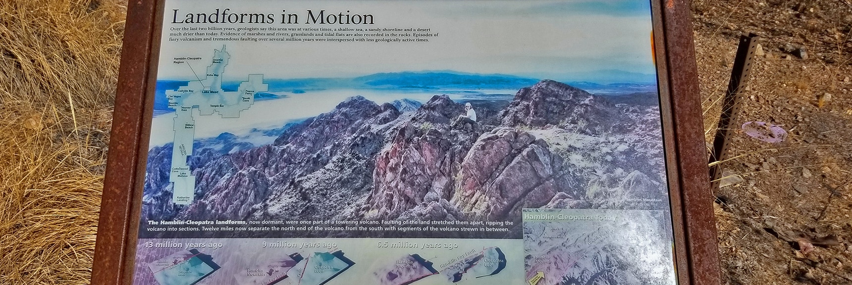 Interpretive Display of Geological Activity in Hamblin Mountain Area | Callville Summit Trail | Lake Mead National Recreation Area, Nevada