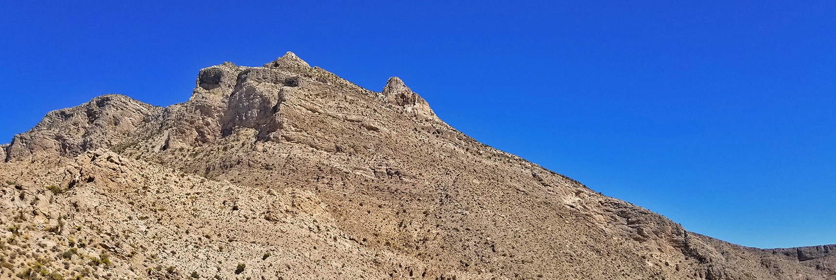 South side of Damsel Peak from an Adjoining Ridge | Damsel Peak Southern Approach | Calico Basin, Nevada