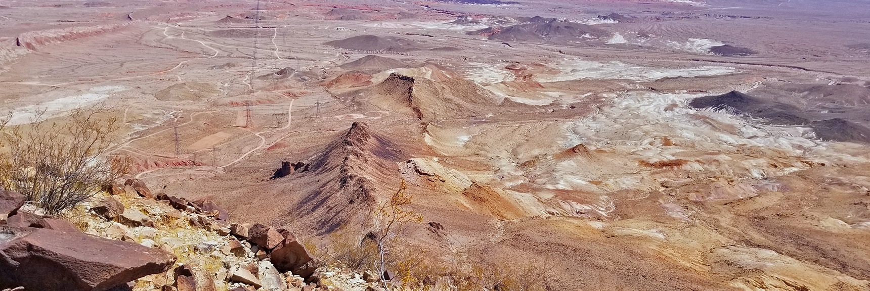 View Back Down the North Ridge of Lava Butte from the Summit | Lava Butte | Lake Mead National Recreation Area, Nevada