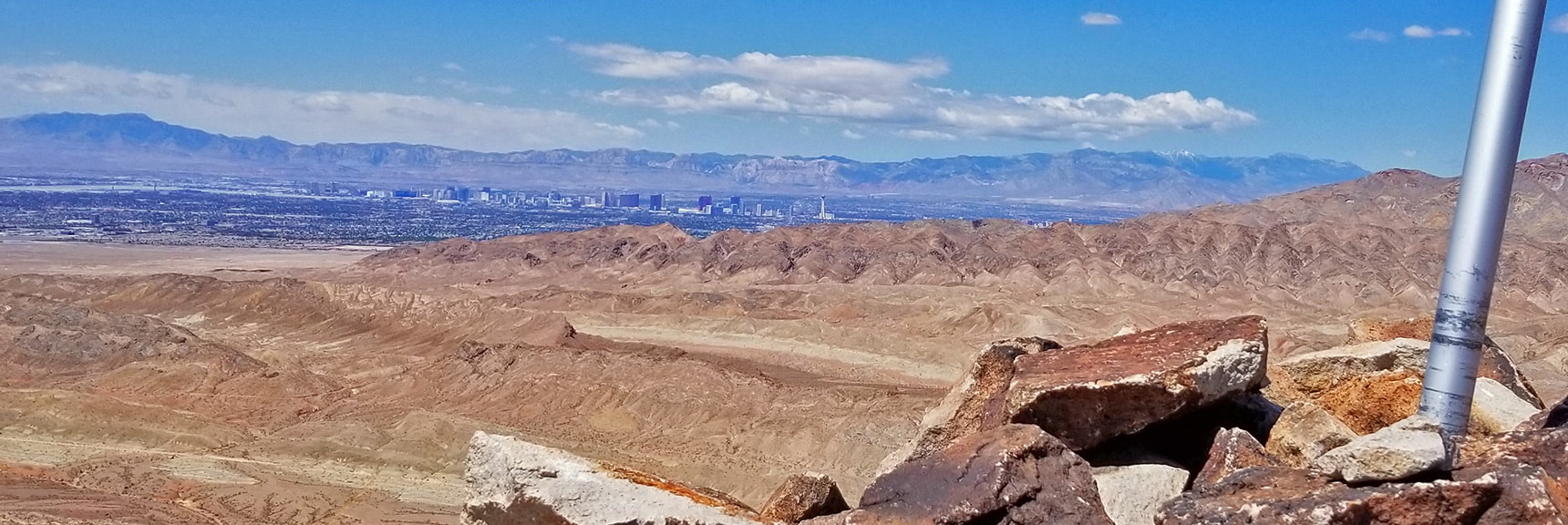 Las Vegas Strip, Potosi Mt., Rainbow Mts., La Madre Mts., Charleston Wilderness from Summit | Lava Butte | Lake Mead National Recreation Area, Nevada