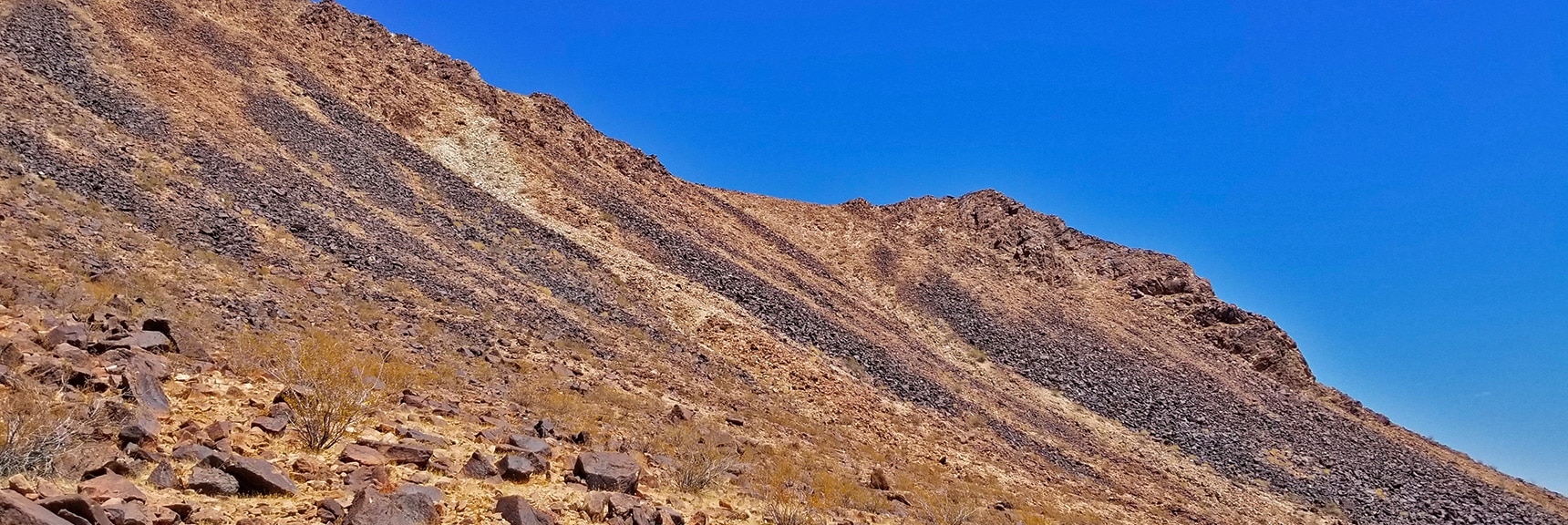 View Back Up the SW Traverse Route to the South Ridge | Lava Butte | Lake Mead National Recreation Area, Nevada
