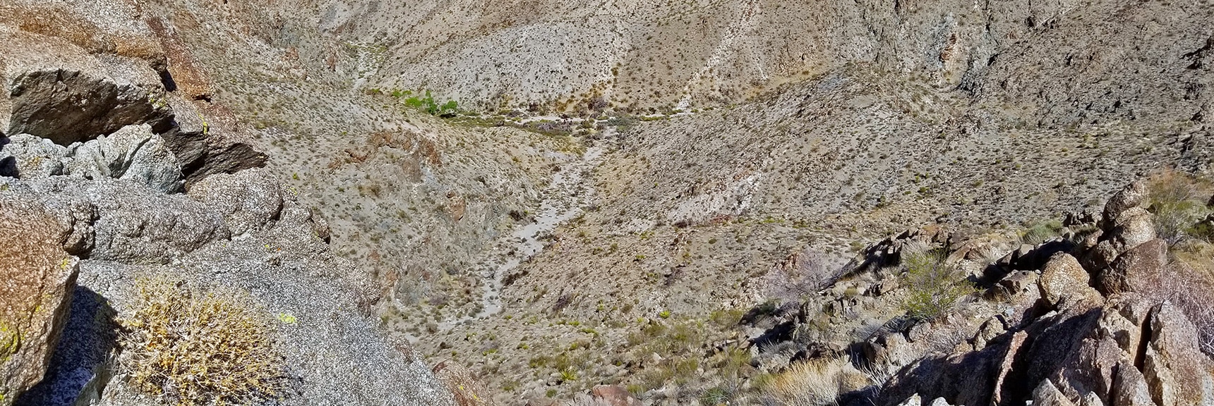 Aerial View of Horse Thief Canyon Springs and Canyon Intersection | Mt. Wilson | Lake Mead National Recreation Area, Arizona