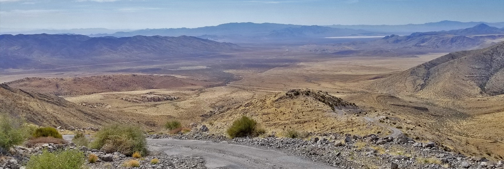 Rapid Ascent Reveals Expanding Panorama of Valley and Mountains Below | Potosi Mountain Spring Mountains Nevada