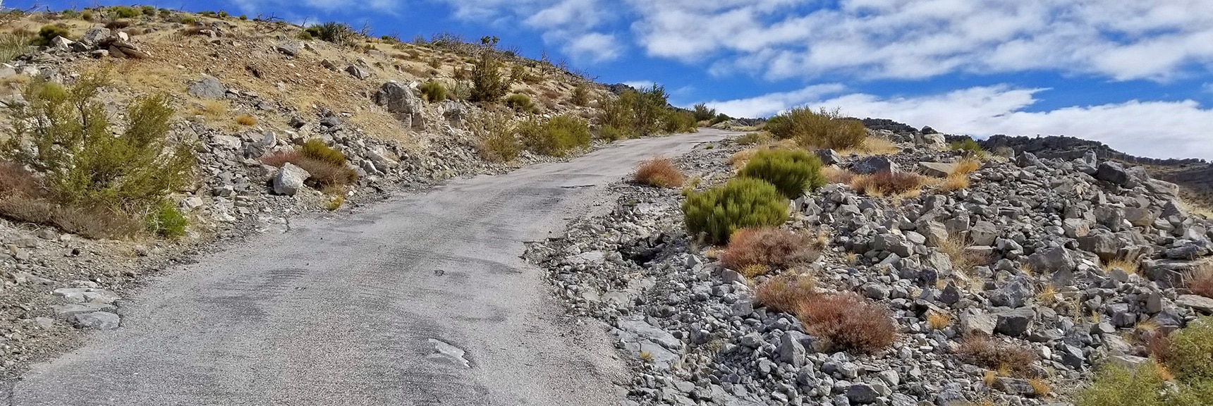 Most Steep Incline Stretches on Potosi Mountain Road are Paved | Potosi Mountain Spring Mountains Nevada
