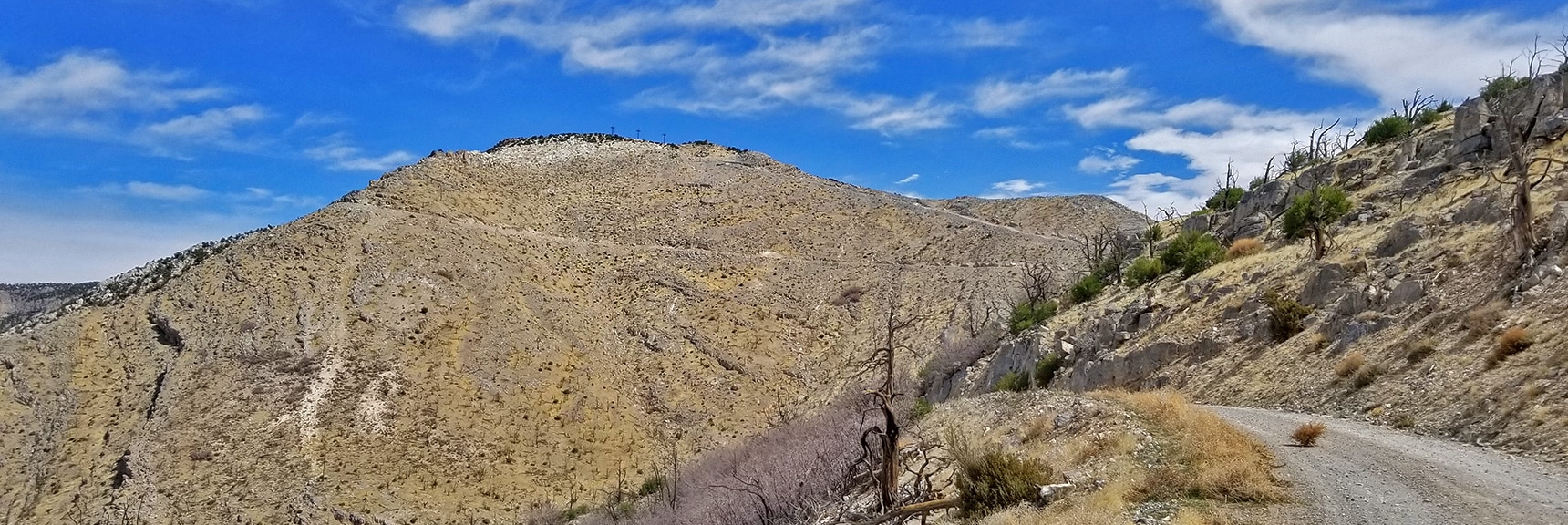 Rounding the Ridge the South Summit Comes into View | Potosi Mountain Spring Mountains Nevada