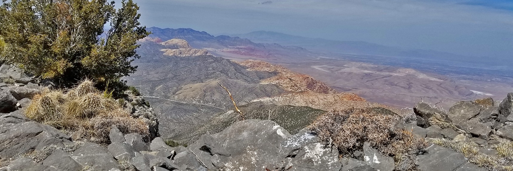 Red Rock Park and La Madre Mountains Wilderness Viewed from the North Summit. | Potosi Mountain Spring Mountains Nevada