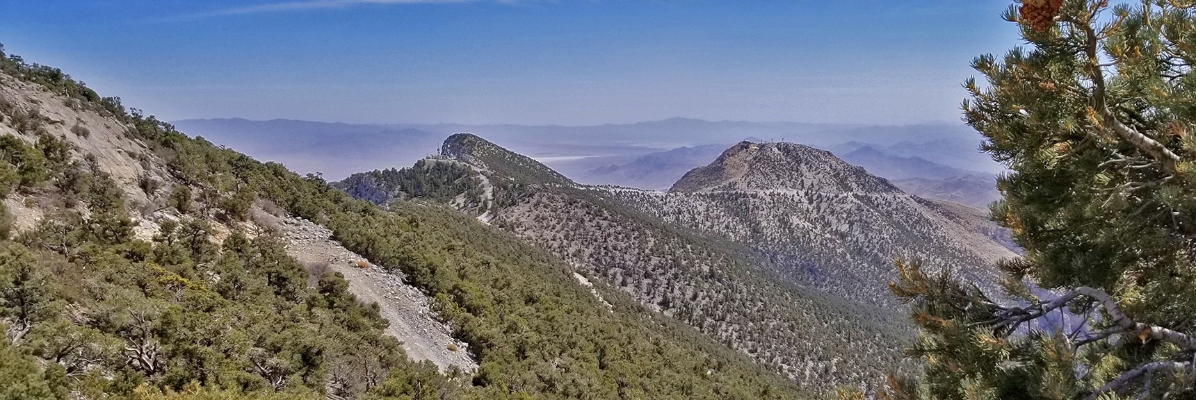 Mid Summit and South Summit Viewed from the North Summit. | Potosi Mountain Spring Mountains Nevada