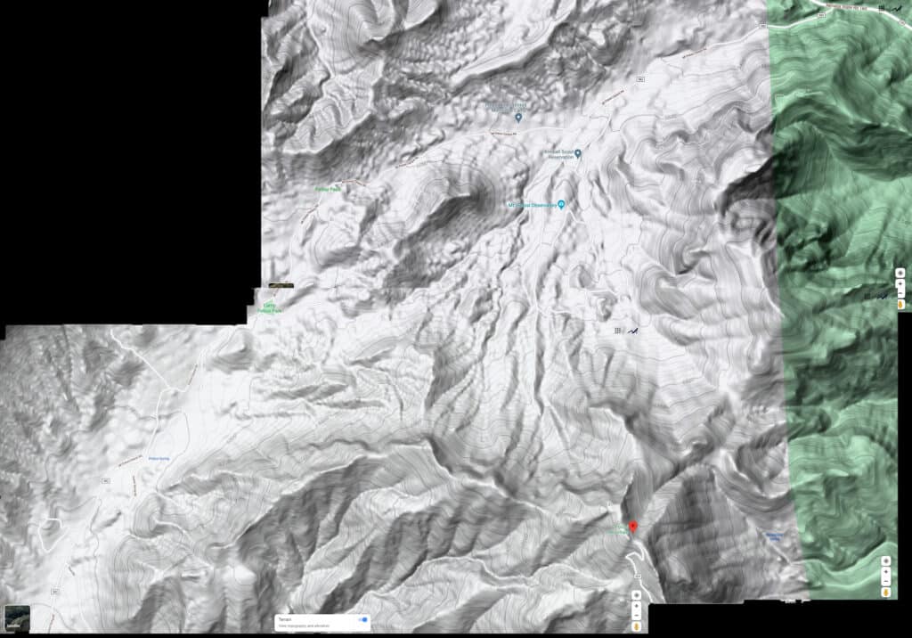 Potosi Mountain, Nevada, Western Approach Area Map