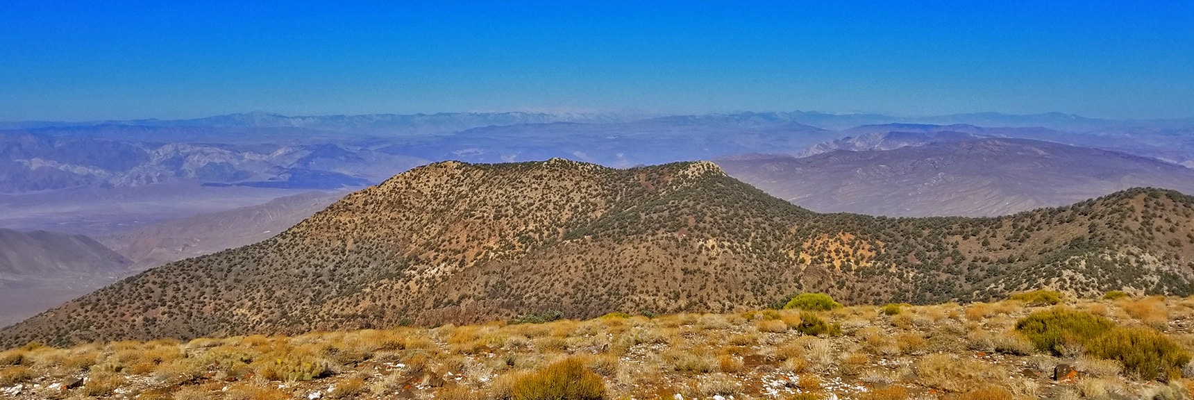 View West Toward Sierra Nevada Mountain Range from Wildrose Peak Summit | Wildrose Peak | Panamint Mountain Range | Death Valley National Park, California