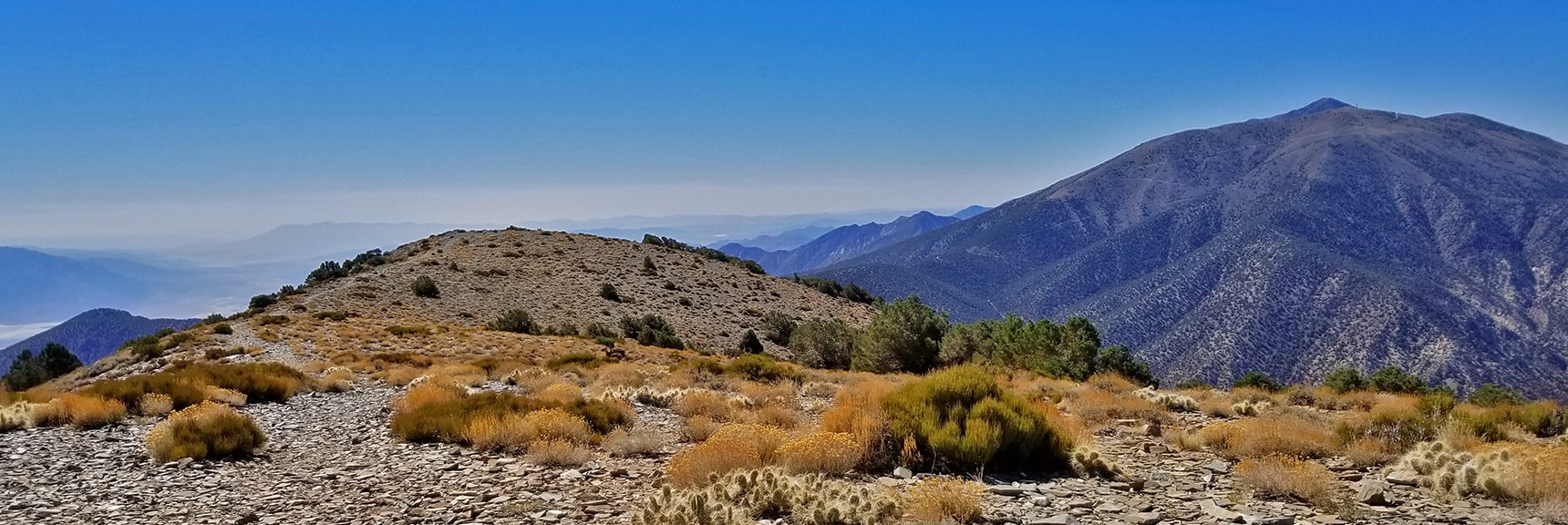 View of South Summit, Rogers, Bennett and Telescope Peaks from Wildrose Peak Mid Summit Area | Wildrose Peak | Panamint Mountain Range | Death Valley National Park, California