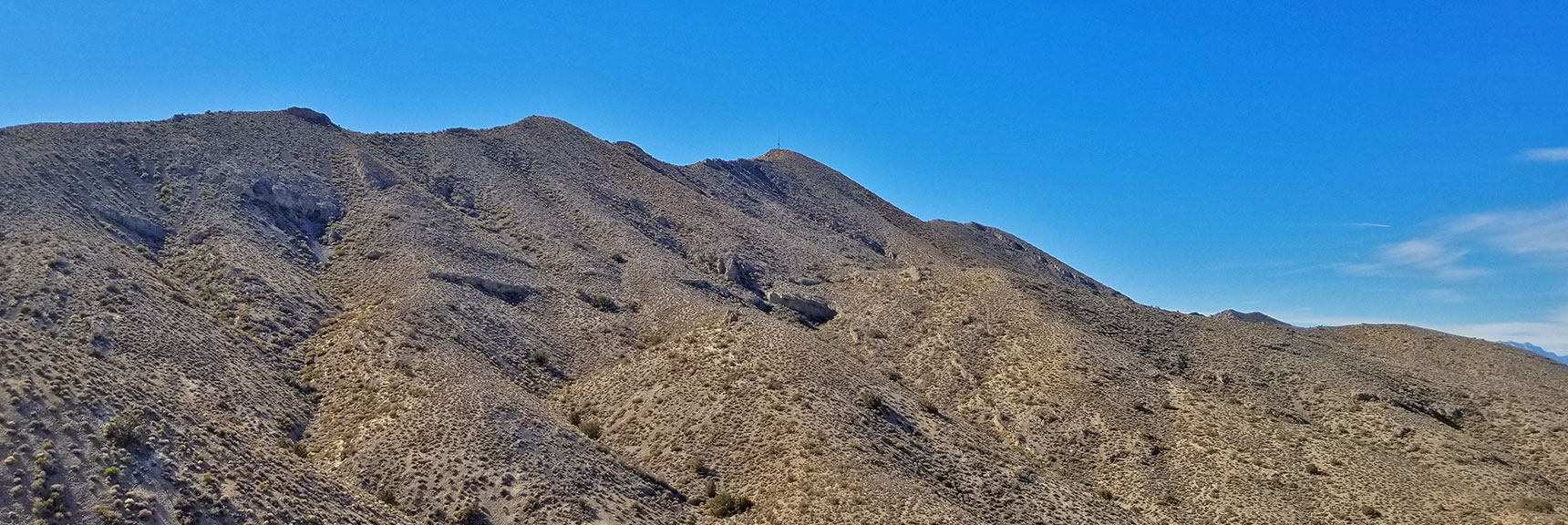 On a Ridge Approaching the "True" Eastern Summit of Gass Peak | Gass Peak Grand Crossing | Desert National Wildlife Refuge to Centennial Hills Las Vegas via Gass Peak Summit by Foot