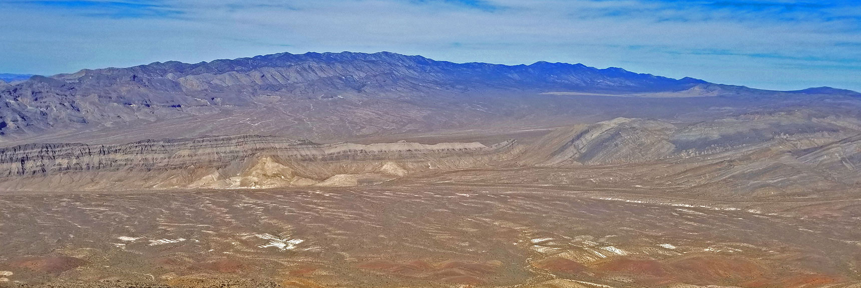 Fossil Ridge and Sheep Range North of Gass Peak Summit. | Gass Peak Grand Crossing | Desert National Wildlife Refuge to Centennial Hills Las Vegas via Gass Peak Summit by Foot