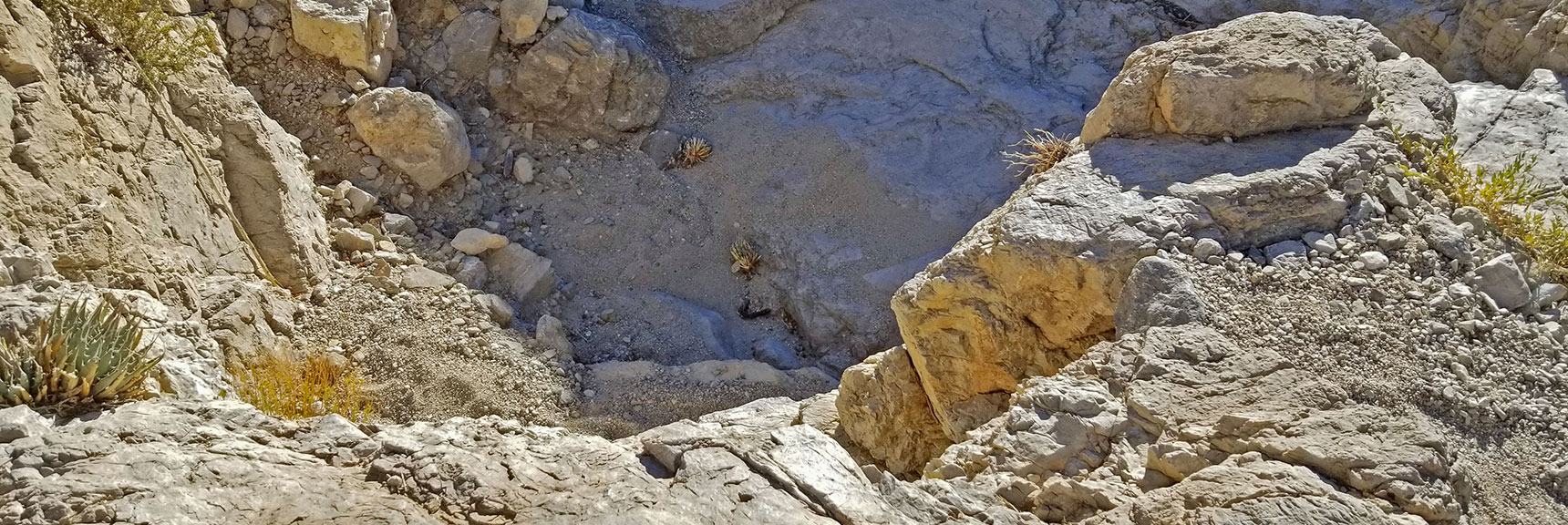 Looking Back Down to the Base of This Dry Waterfall | Kraft Mountain, Gateway Canyon Loop, Calico Basin, Nevada