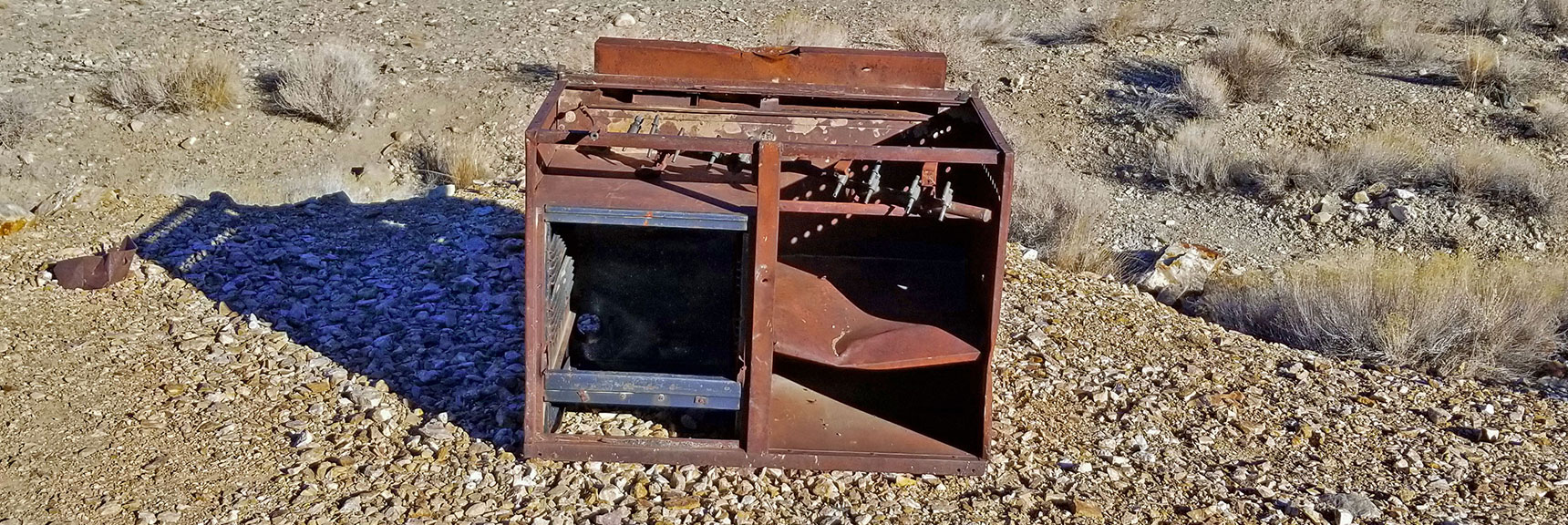 Old Abandoned Stove Close to the Automobile | Eureka Mine, Harrisburg, Cashier Mill, Death Valley, California