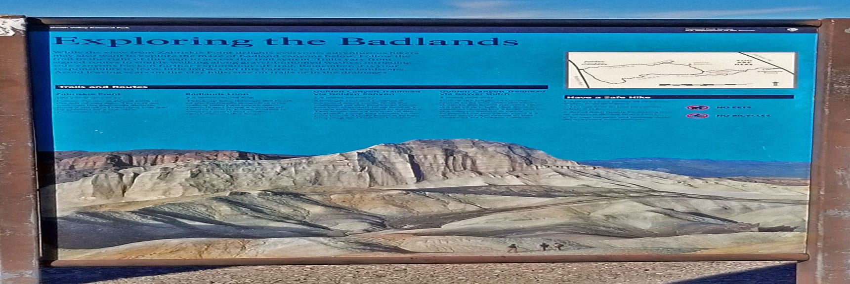 Badland Exploration Interpretive Sign at Zabriskie Point | Golden Canyon to Zabriskie Point | Death Valley National Park, California