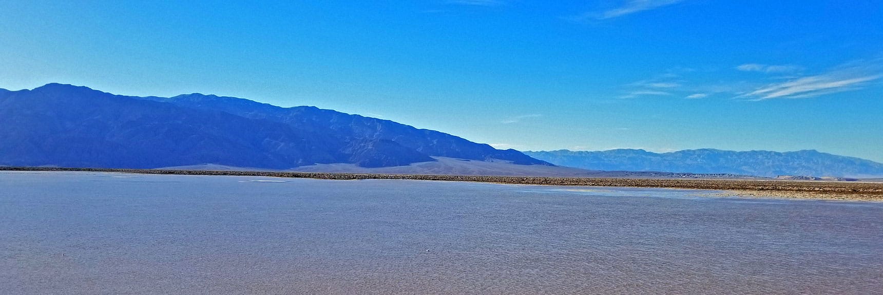 Looking Across the Lake Toward the Northern Edge of the Panamint Range. | Return of Lake Manly (Lake in Death Valley) | Death Valley National Park, California