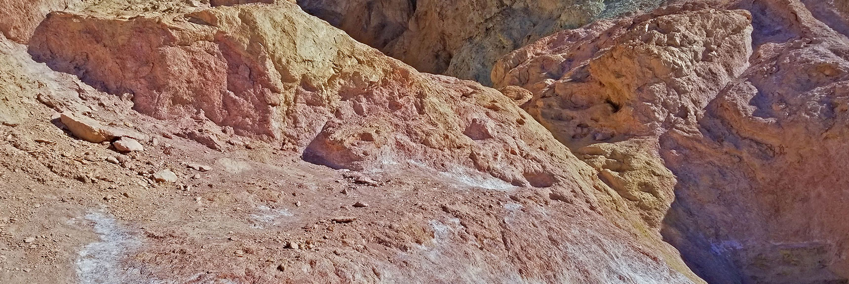 There' an 8ft Vertical Section with Fairly Good Hand and Footholds, But Exposed to a 20ft Drop. | Artists Drive Hidden Canyon Hikes | Death Valley National Park, California