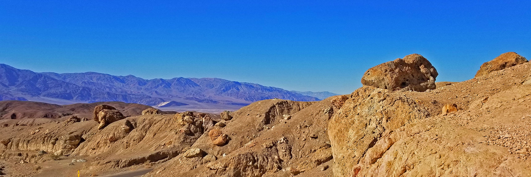 Northwestern View of Death Valley and Panamint Mountains from Top of Dry Waterfall Bypass | Artists Drive Hidden Canyon Hikes | Death Valley National Park, California