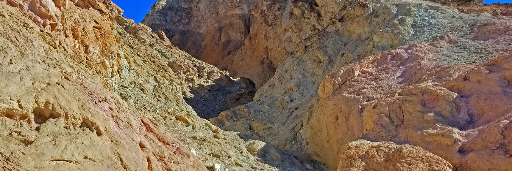 View Up 2nd Dip Canyon from Top of Dry Waterfall Bypass | Artists Drive Hidden Canyon Hikes | Death Valley National Park, California