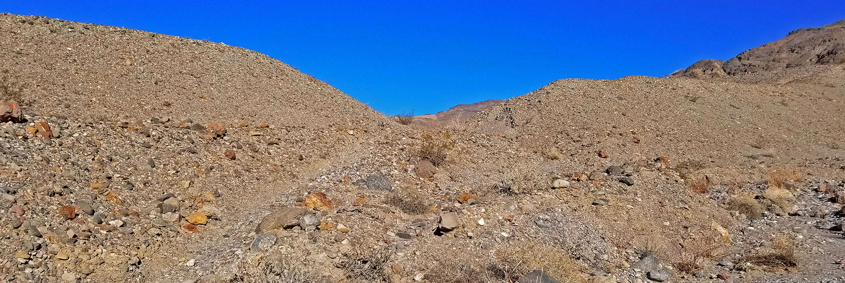 Crossing Over a Small Ridge, Then Descend About 40ft into Fall Canyon Wash | Fall Canyon | Death Valley National Park, California