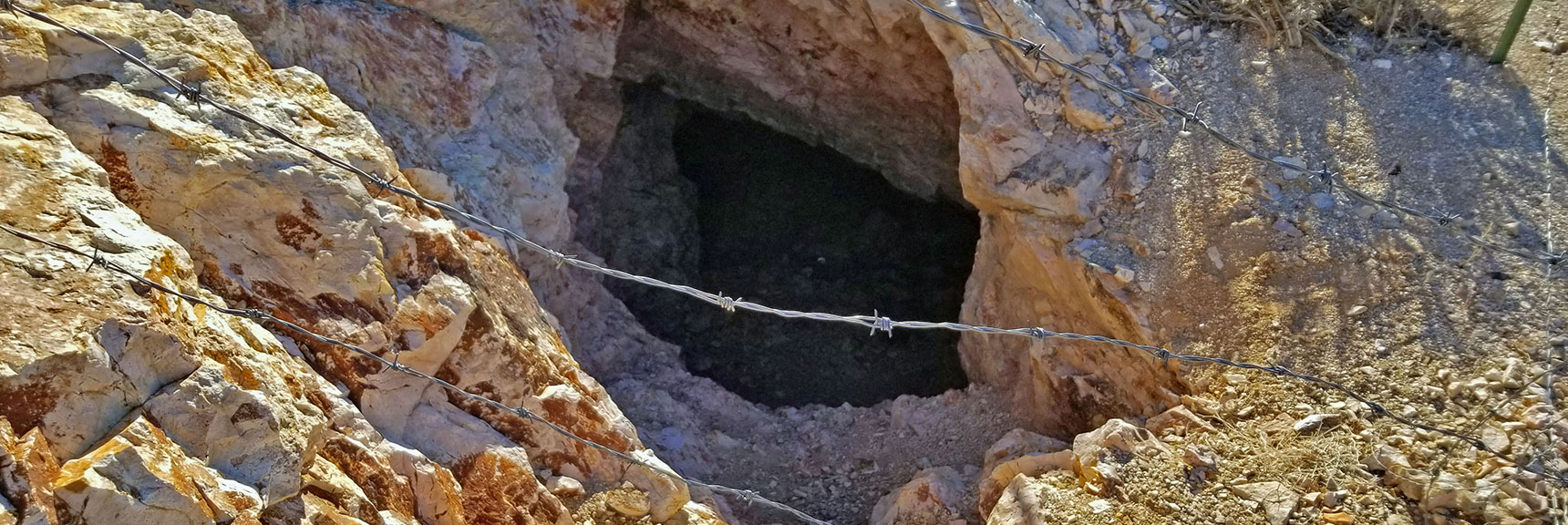 Vertical Mine Shaft in a Hill Above Rhyolite | Rhyolite Ghost Town | Death Valley Area, Nevada