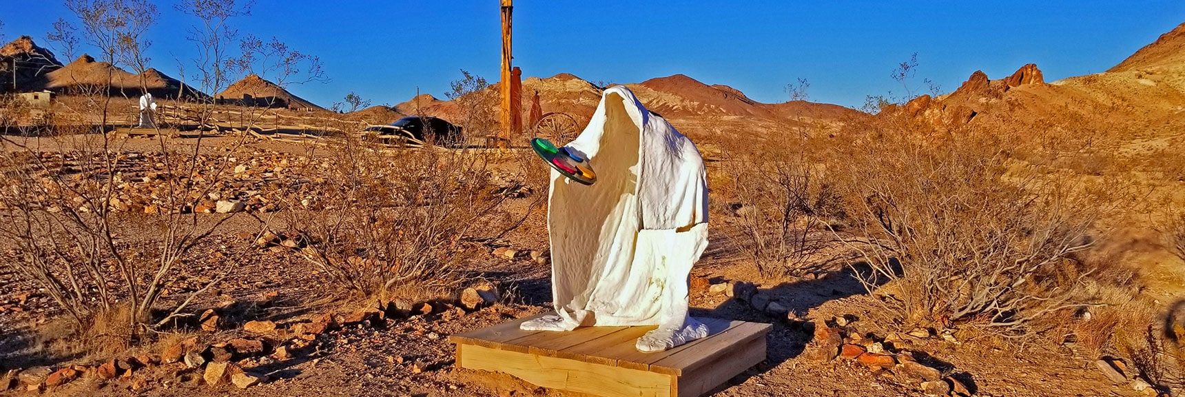 "Serving Ghost" Art Piece at Goldwell Open Air Museum | Rhyolite Ghost Town | Death Valley Area, Nevada
