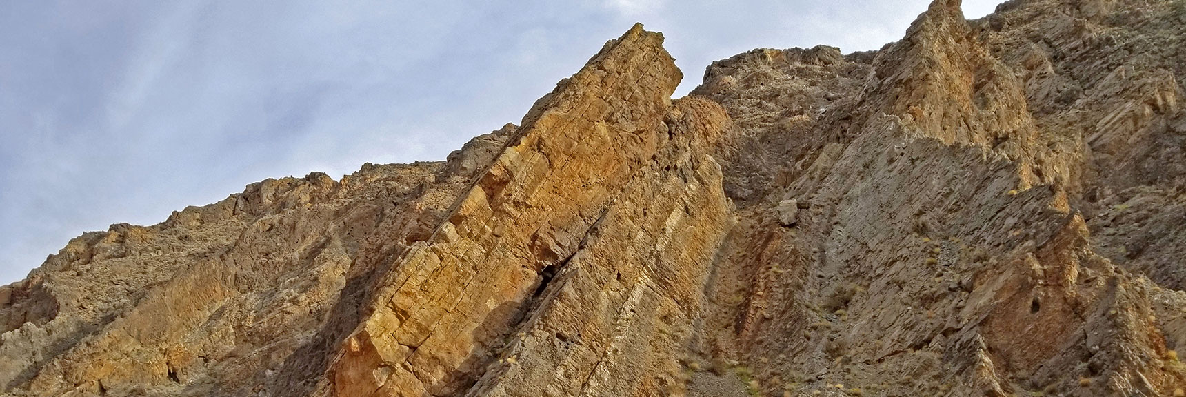 Massive Layers Tilting Upward at a 45 Degree Angle. | Titus Canyon Grand Loop by Mountain Bike | Death Valley National Park, California