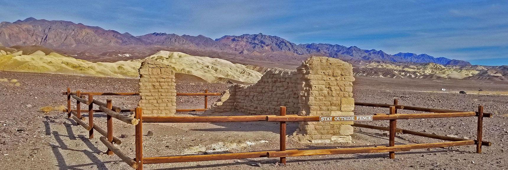 Two Buildings Remain of Unknown Use. | Twenty Mule Team Canyon | Death Valley National Park, California