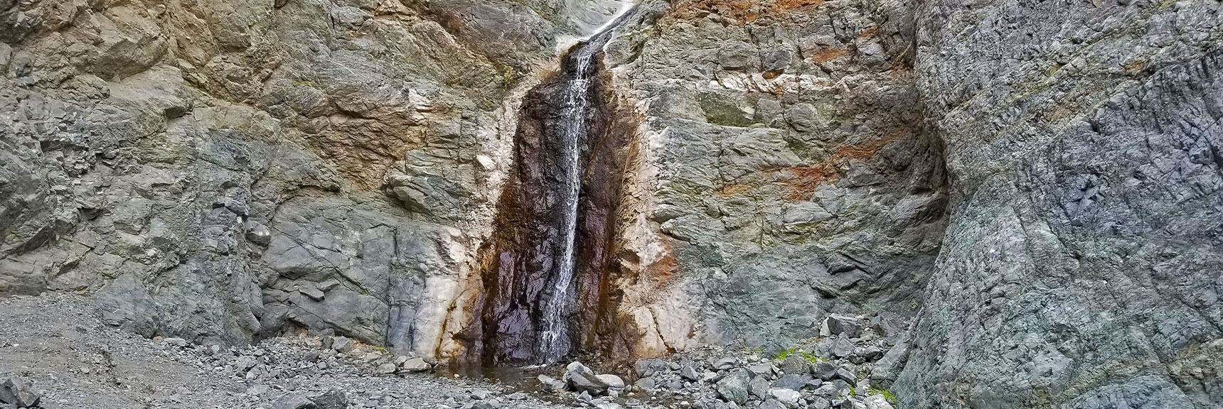Spring Fed Waterfall Flows Year-Round. | Willow Canyon | Death Valley National Park, California