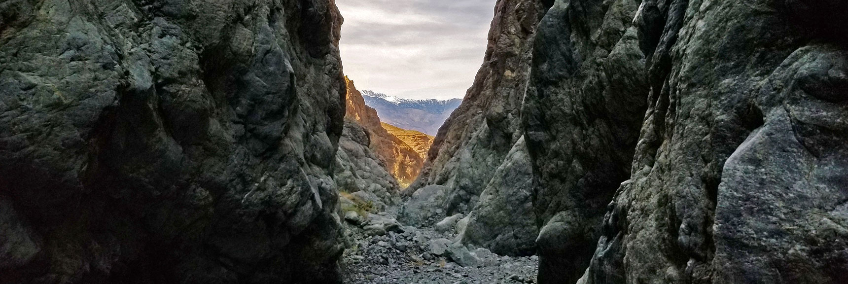Returning Through Opening in Willow Canyon Narrows. | Willow Canyon | Death Valley National Park, California