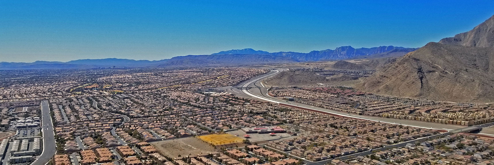 Western View. Potosi Mountain and Rainbow Mountains Backdrop | Lone Mountain | Las Vegas, Nevada