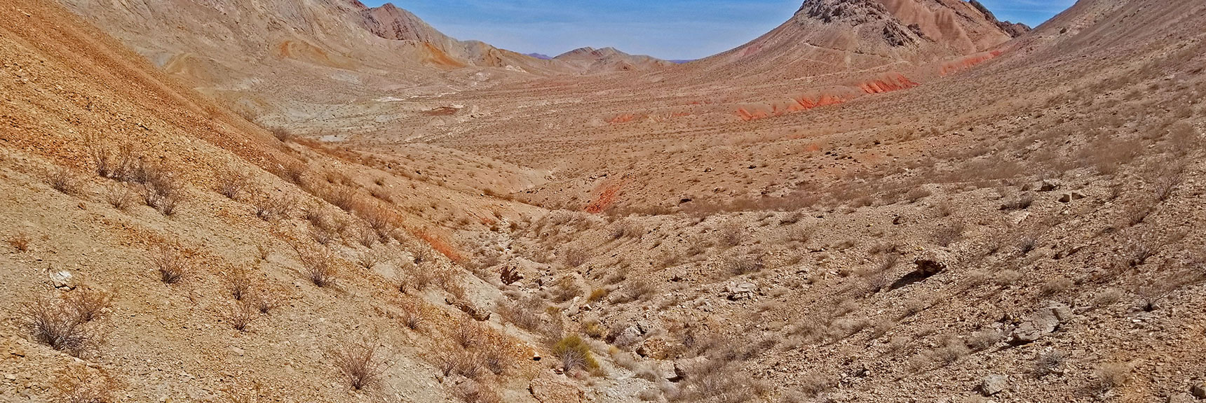 Heading Down from the Saddle into the Valley at the Base of Sunrise Mountain | Sunrise Mountain, Las Vegas, Nevada