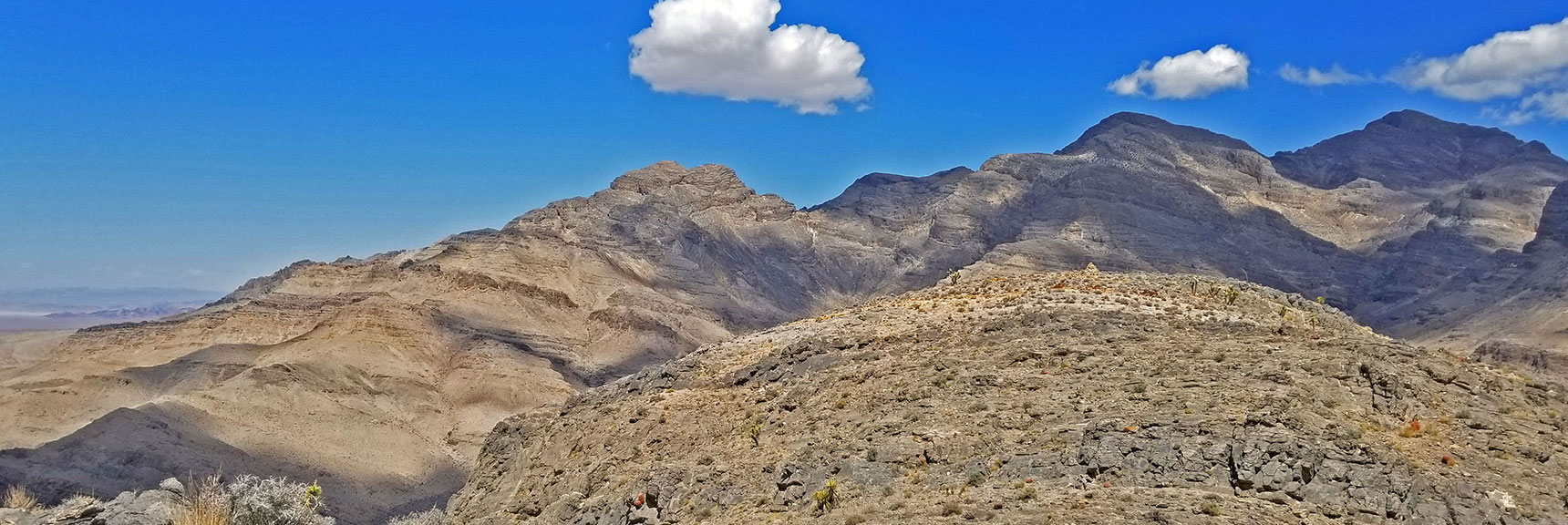 Southwestern Edge of Sheep Range from Fossil Ridge Summit | Fossil Ridge End to End | Sheep Range | Desert National Wildlife Refuge, Nevada
