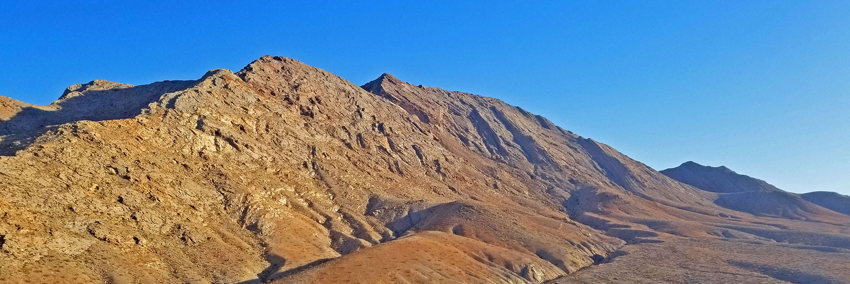 First Full View of Sunrise Mountain After Topping Initial Saddle on Route | Sunrise Mountain, Las Vegas, Nevada