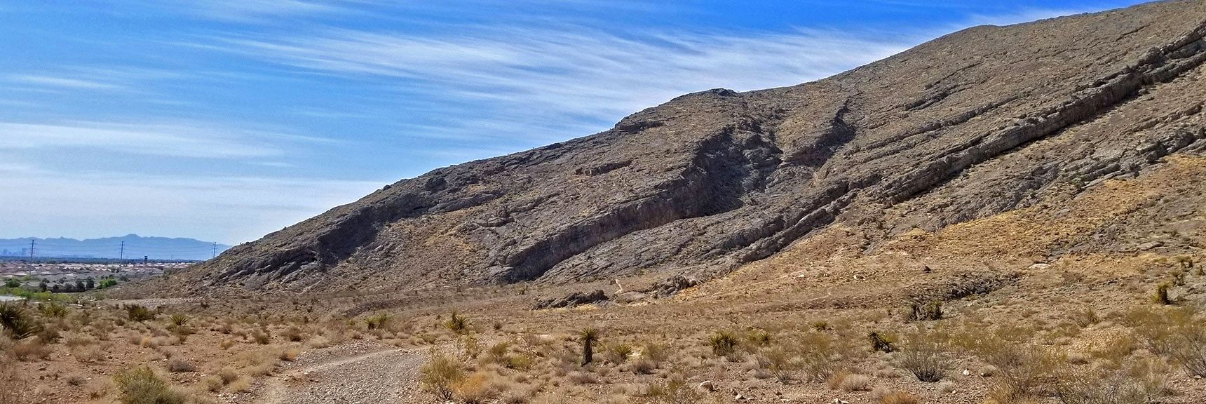 Eastern Views of Cheyenne Mt Summit Ridge from the Toove Trail Along Ridge Base | Cheyenne Mountain | Las Vegas, Nevada