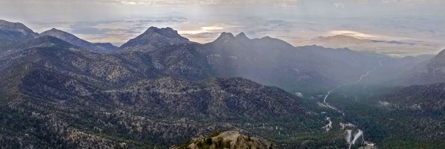 Macks Peak, Sisters South, North and Black Rock Sister, Lee Canyon, Bristlecone Pine Trail | Lee Peak Summit via Lee Canyon Mid Ridge | Mt. Charleston Wilderness | Spring Mountains, Nevada