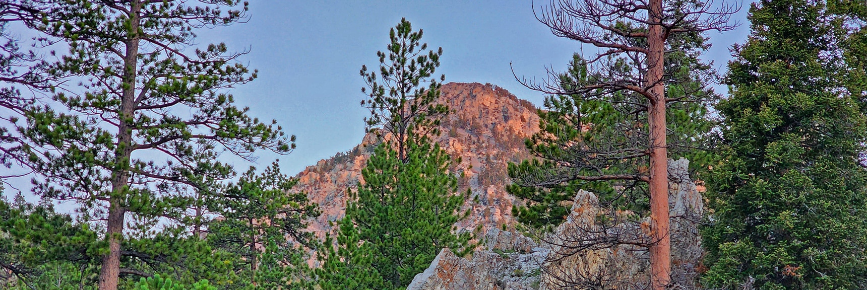Sisters North from Lee Canyon Road at Sunrise | Sisters North | Lee Canyon | Mt Charleston Wilderness | Spring Mountains, Nevada
