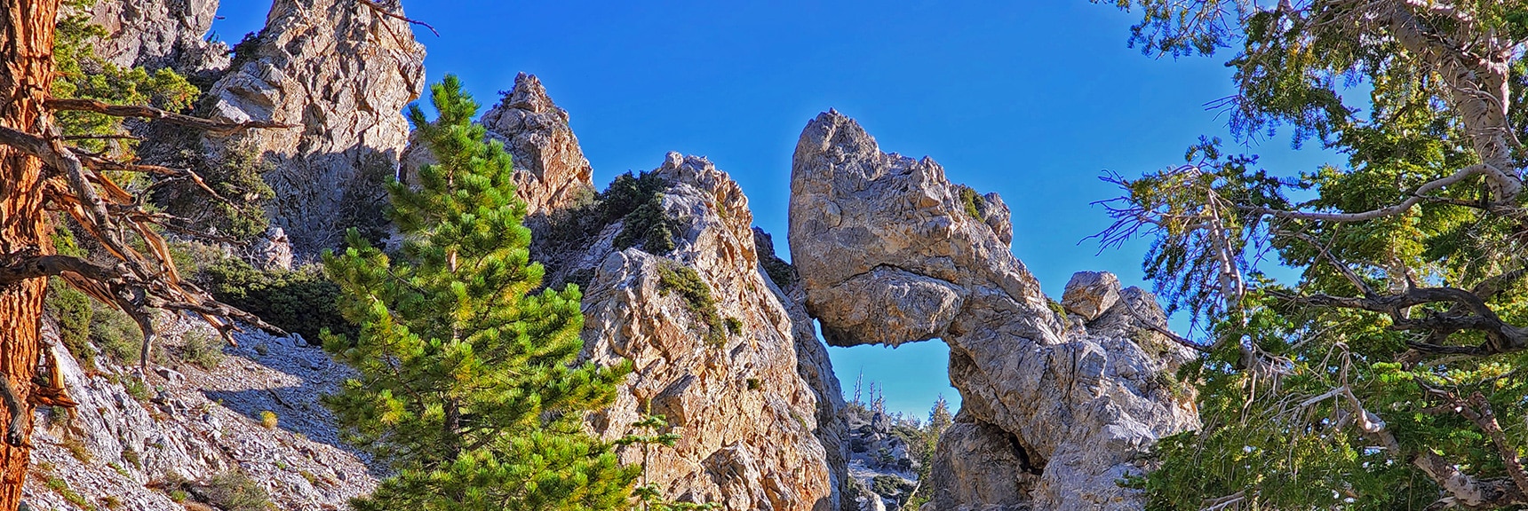 Close-up of Arch on Ascent Ridge | Sisters North | Lee Canyon | Mt Charleston Wilderness | Spring Mountains, Nevada