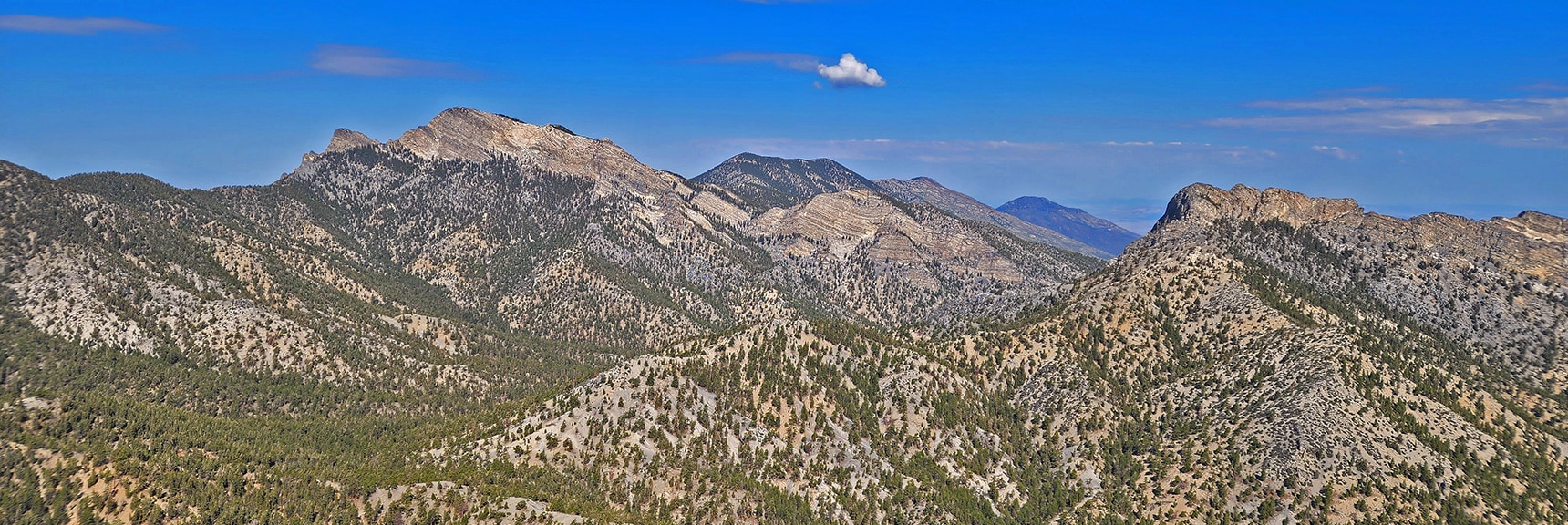 McFarland and Bonanza Peaks from Sisters North Summit | Sisters North | Lee Canyon | Mt Charleston Wilderness | Spring Mountains, Nevada