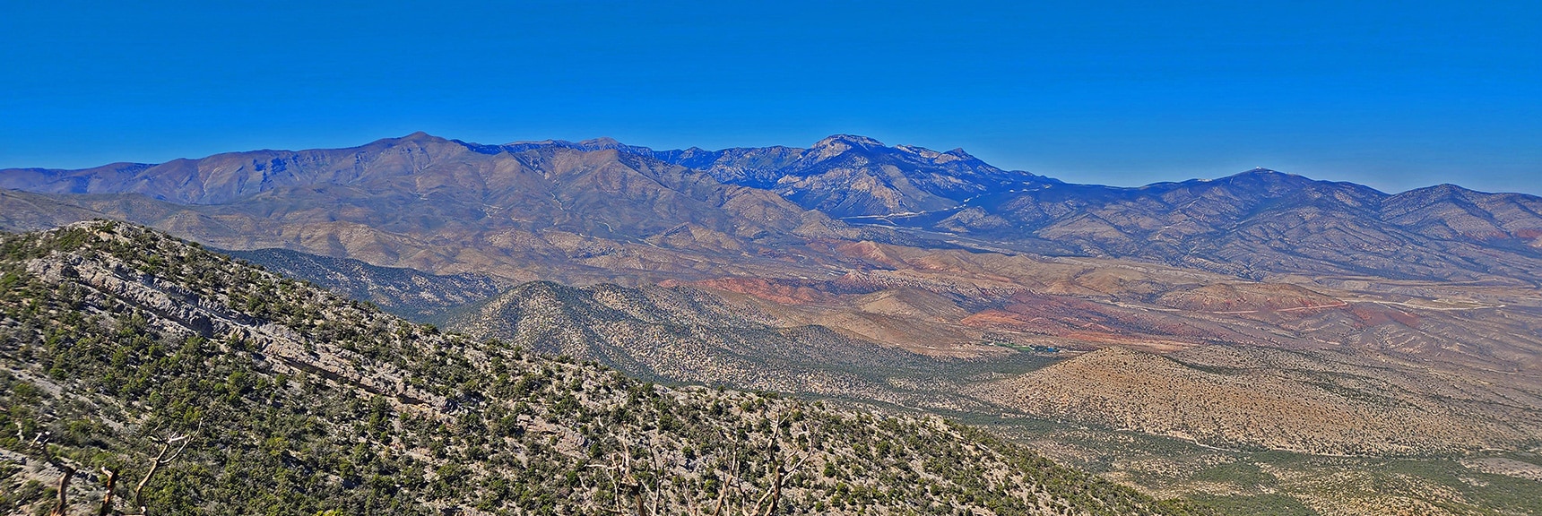 Mt. Charleston Wilderness and Kyle Canyon from Burnt Peak Summit | Kyle Canyon Grand Crossing | Northern Half | La Madre Mountains Wilderness, Nevada